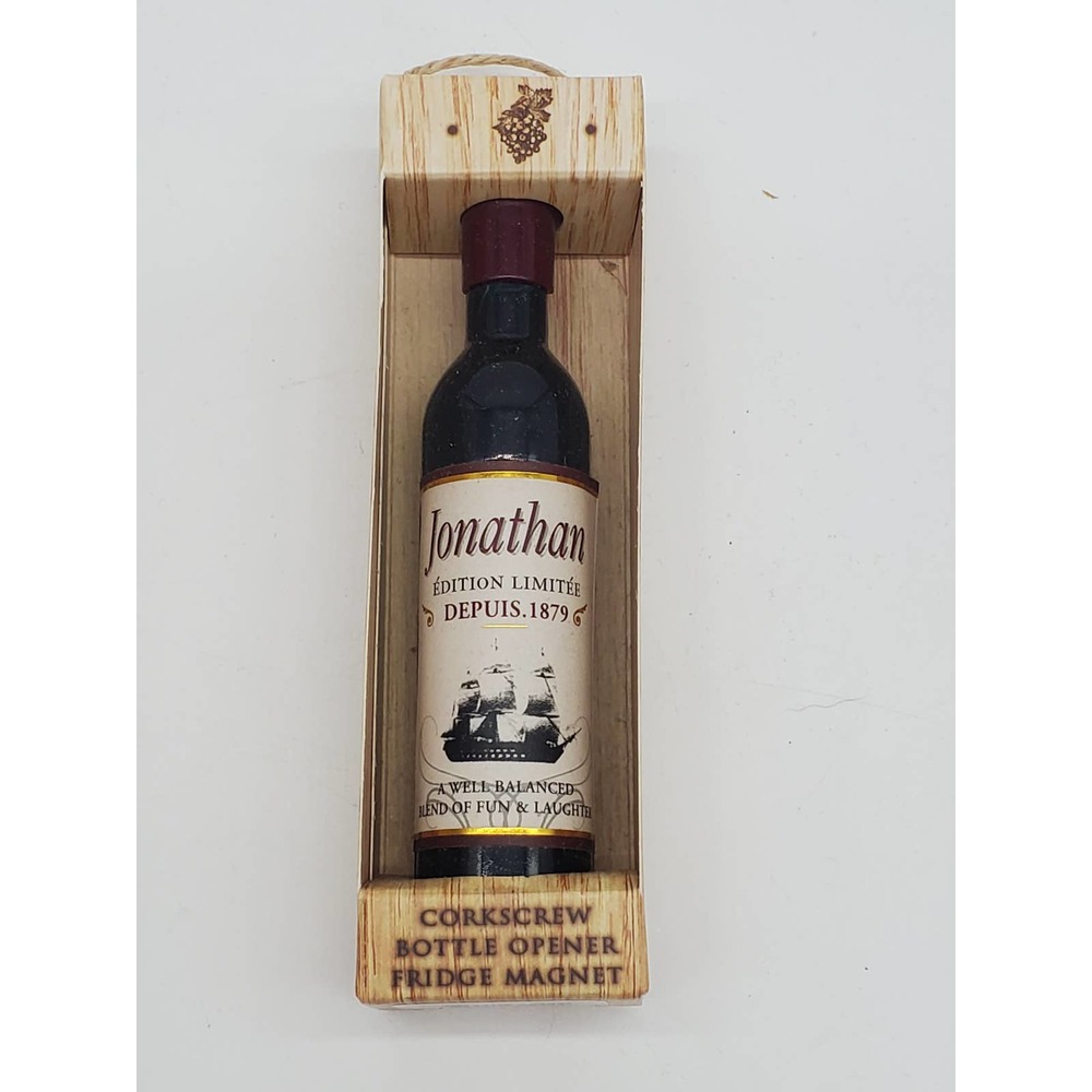 Corkscrew Wine Opener Magnet - Personalized with Jonathan